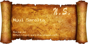 Nyul Sarolta névjegykártya